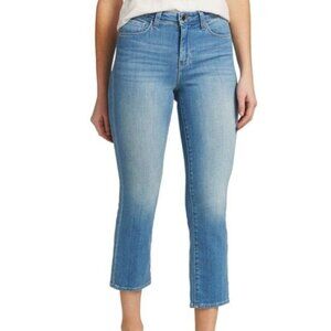 L'AGENCE Nadia Straight Cropped Jeans Rockford Light Wash Denim Sz 26 High Rise